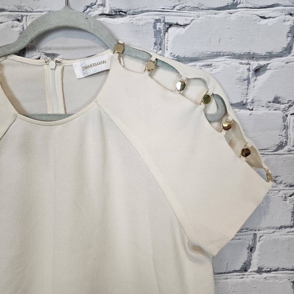 Zimmermann Cream Crepe Blouse - Picture 3 of 8